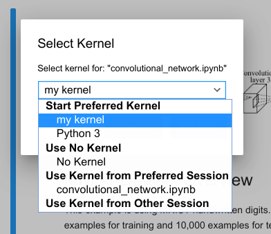 JupyterLab change kernel