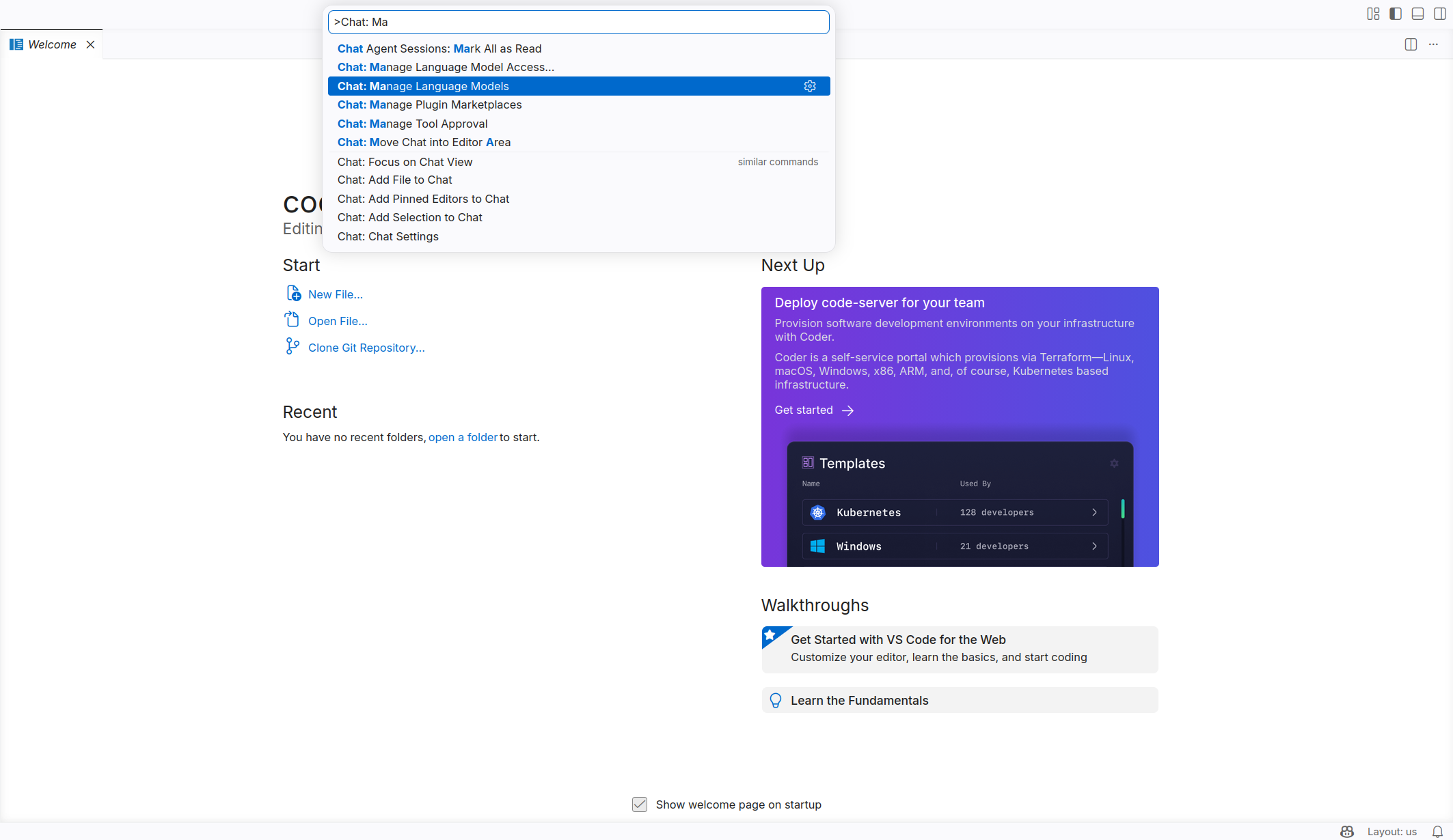 VS Code Command Palette
